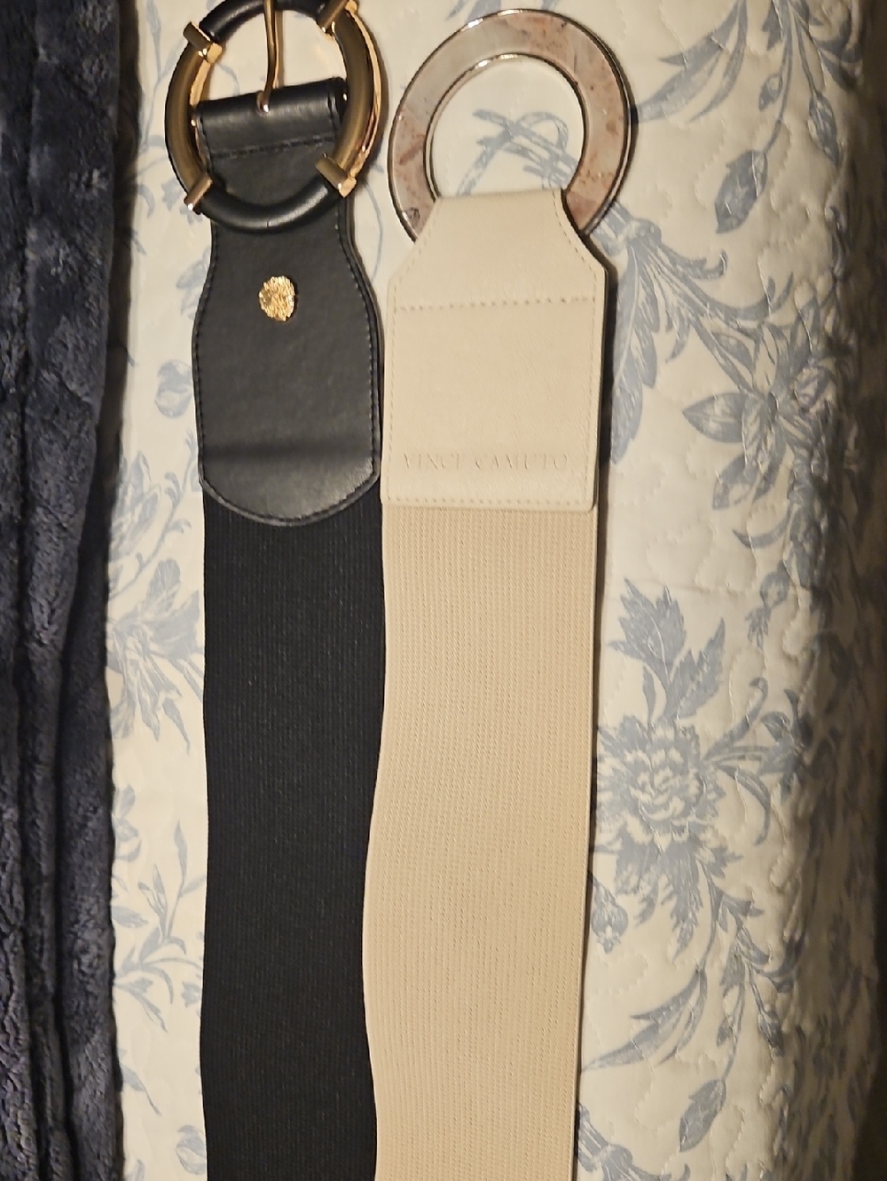 Set of 2.-1 Black , 1 Taupe Stretch Belt/ Sz.M/L